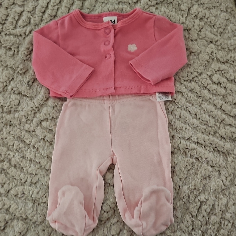Pink Footies One Piece with Soft Fabric